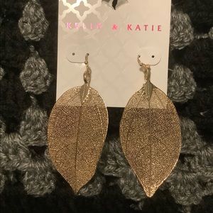 Large Gold Leaf Earrings